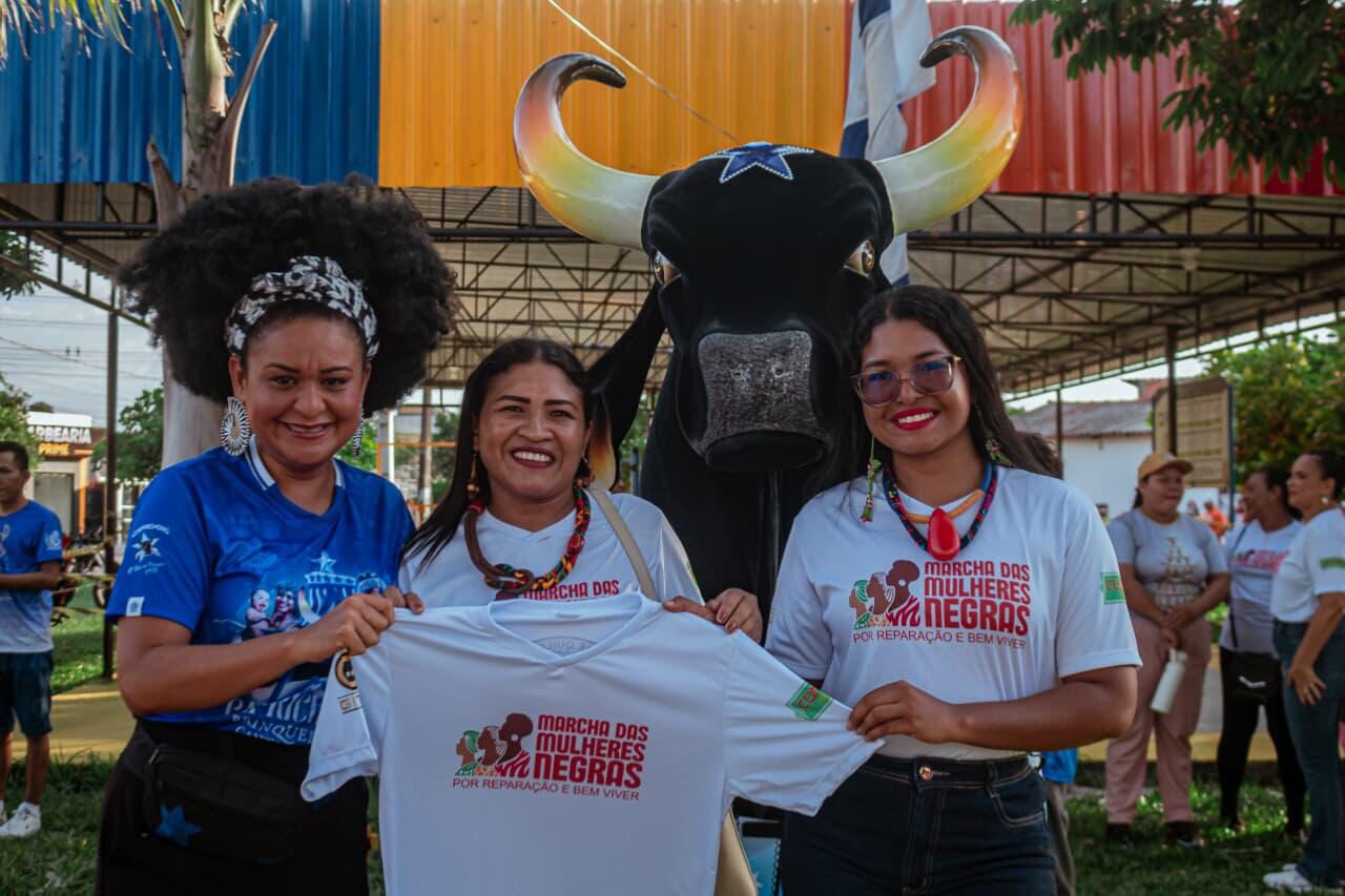 Caprichoso é o único bumbá a participar da 1ª Marcha das Mulheres Negras e Movimentos Minorizados em Parintins
