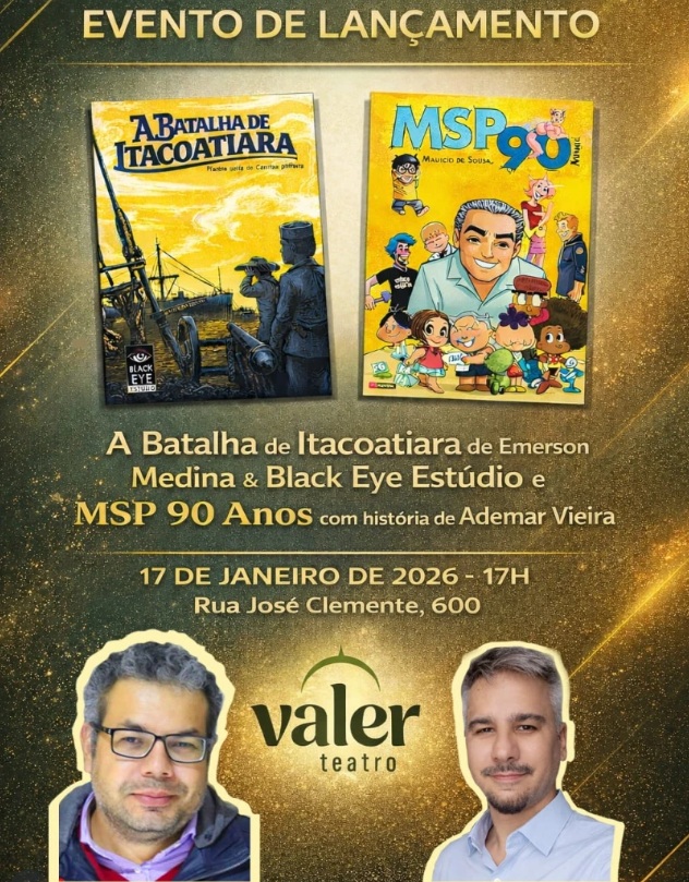 Lançamento de HQs destaca cultura amazônica neste sábado (17/1) na Livraria Valer